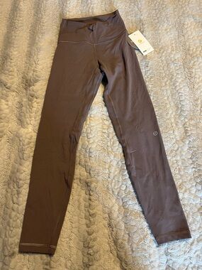 Grey Active Crop Leggings with High V- Waist